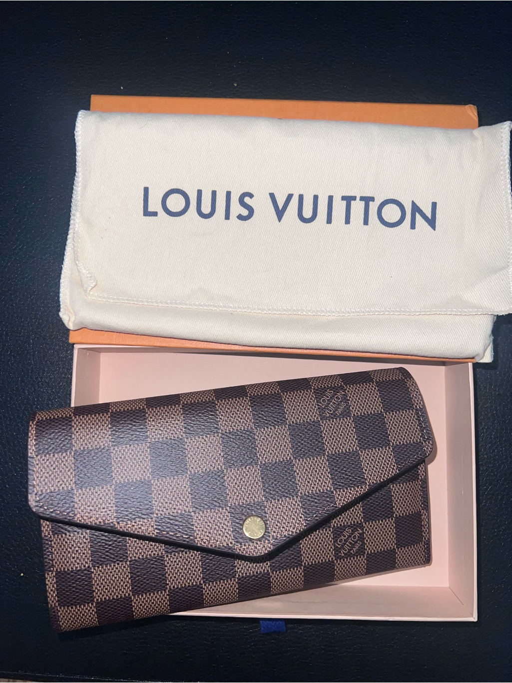 Louis Vuitton Damier Ebene Continental Wallet - Brown And Dark Brown